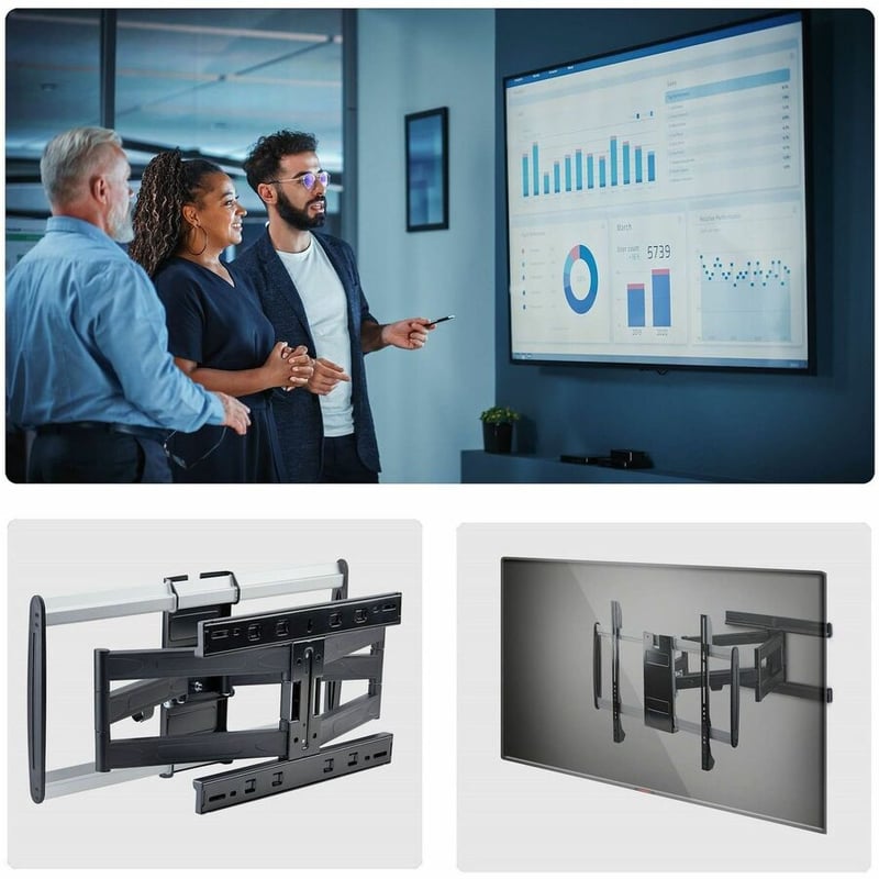 ULTRA-SLIM TV WALLMOUNT/BRACKET - FOR UP TO 65IN FLAT SCREENS TAA - Thumbnail 2