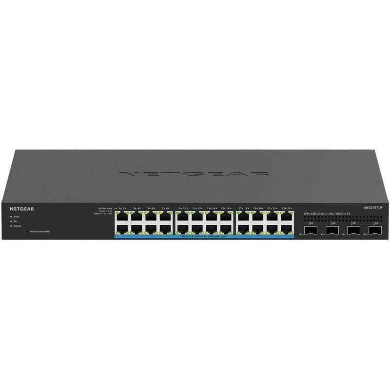 Netgear 24-Port Multi-Gigabit (2.5G) Ethernet Ultra60 PoE++ Smart Switch with 4 SFP+ Ports - Thumbnail 1
