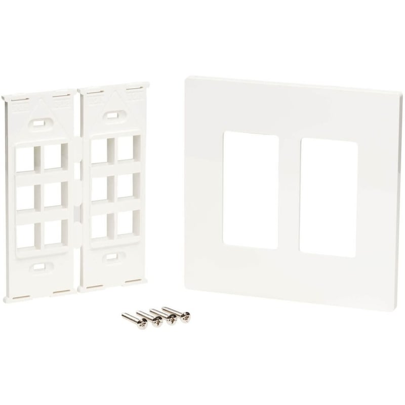 Tripp Lite by Eaton Keystone Wall Plate 12Port Cat5e/Cat6/Cat6a USB HDMI DisplayPort - Thumbnail 4