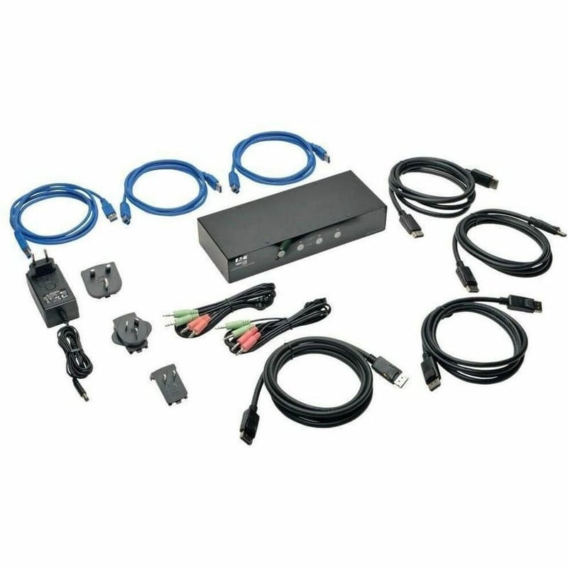 Tripp Lite by Eaton 4-Port DisplayPort KVM Switch with Audio Cables and USB 3.0 SuperSpeed Hub - Thumbnail 2