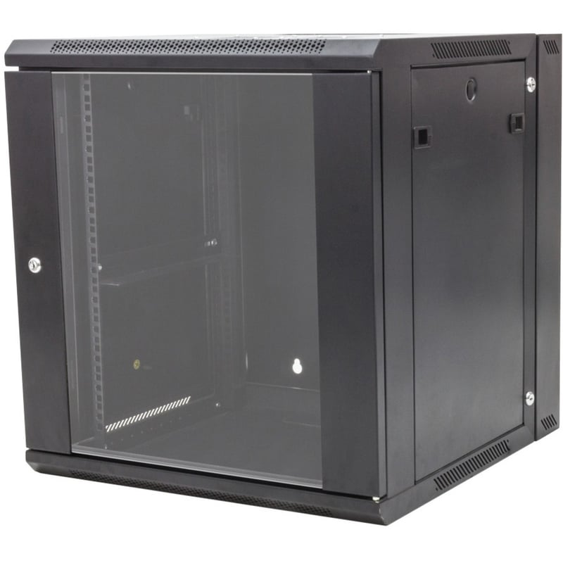 Rack Solutions 12U Swing Out Wall Mount Cabinet 600mm x 600mm (WxD) with Glass Door - Thumbnail 3