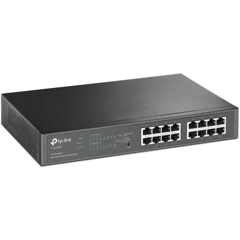 TP-Link TL-SG1016PE - 16-Port Gigabit Easy Smart PoE Switch with 8-Port PoE+ - Thumbnail 2