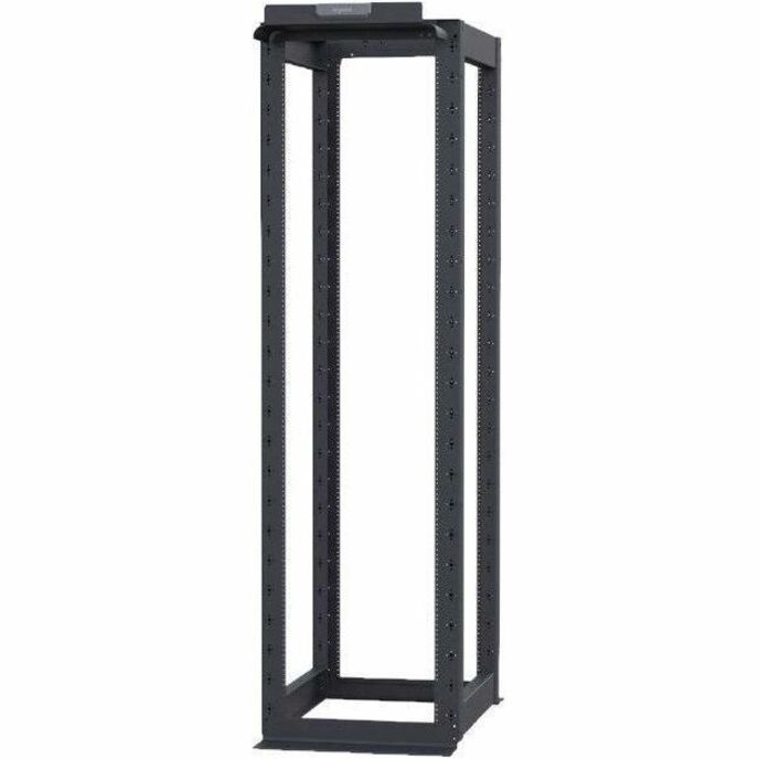 Ortronics MM20 4-Post Rack, 30" , 7 ft, 45 RU, Fixed Taped Rails, Black - Thumbnail 2