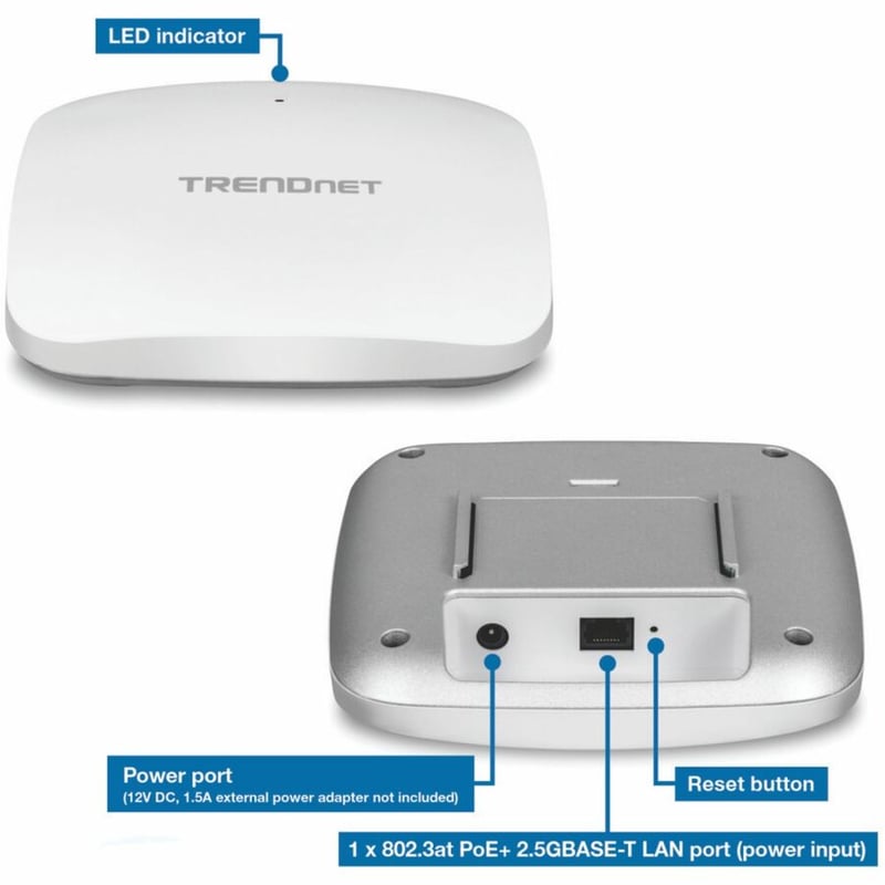 TRENDnet TEW-925DAP Dual Band IEEE 802.11 a/b/g/n/ac/ax 5.27 Gbit/s Wireless Access Point - TAA Compliant - Thumbnail 4