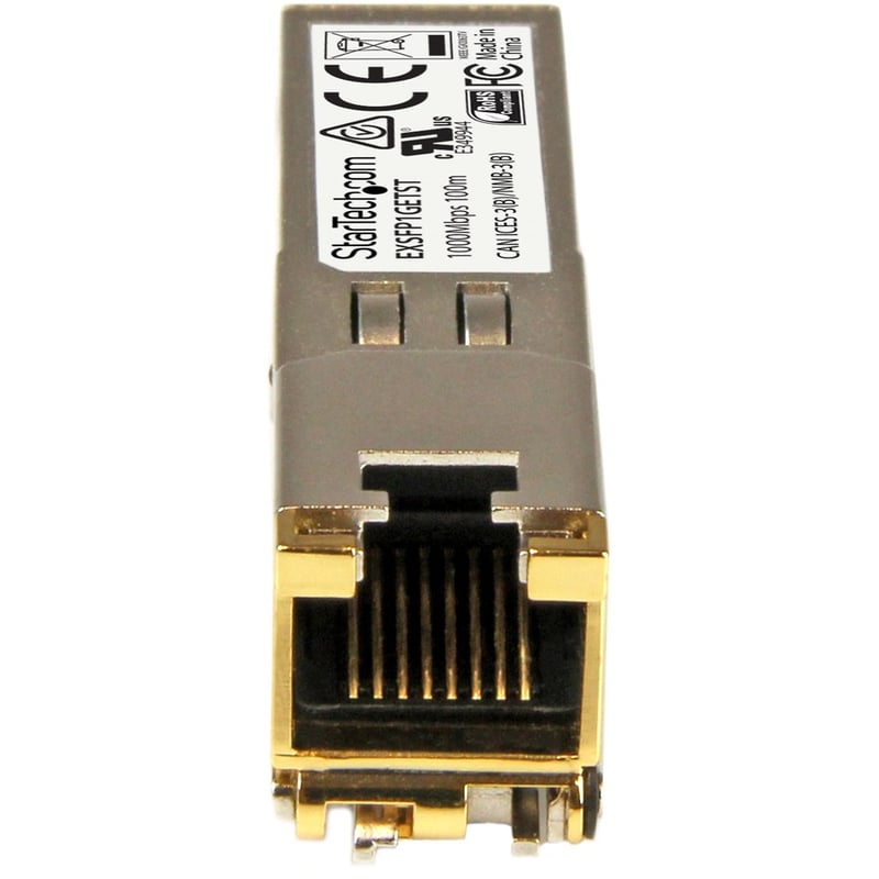 StarTech.com Juniper EX-SFP-1GE-T Compatible SFP Module - 1000BASE-T - 1GE Gigabit Ethernet SFP to RJ45 Cat6/Cat5e Transceiver - 100m - Thumbnail 2