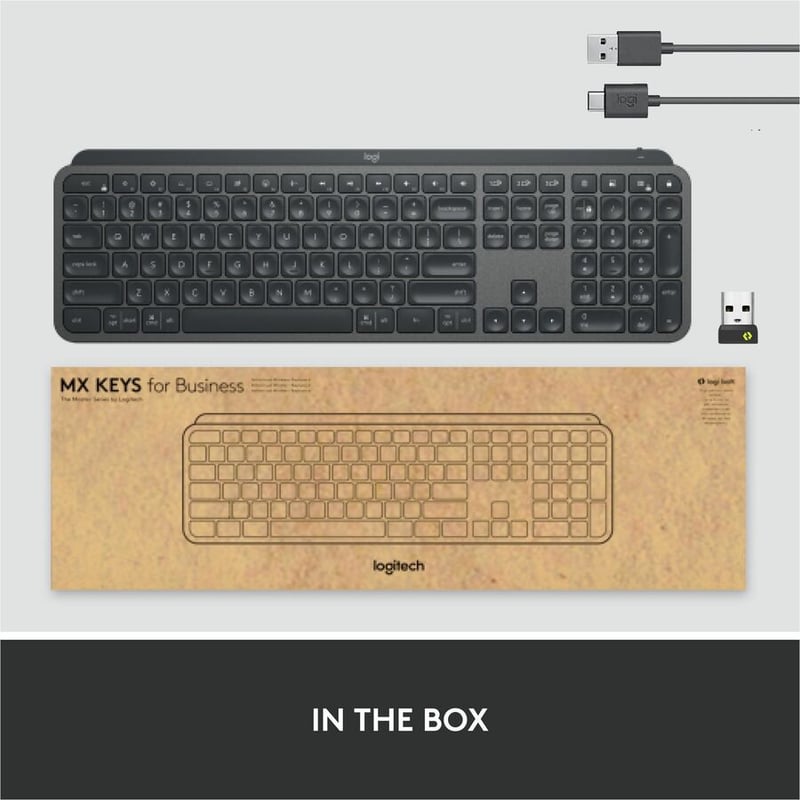 Logitech MX Keys for Business (Graphite) - Brown Box