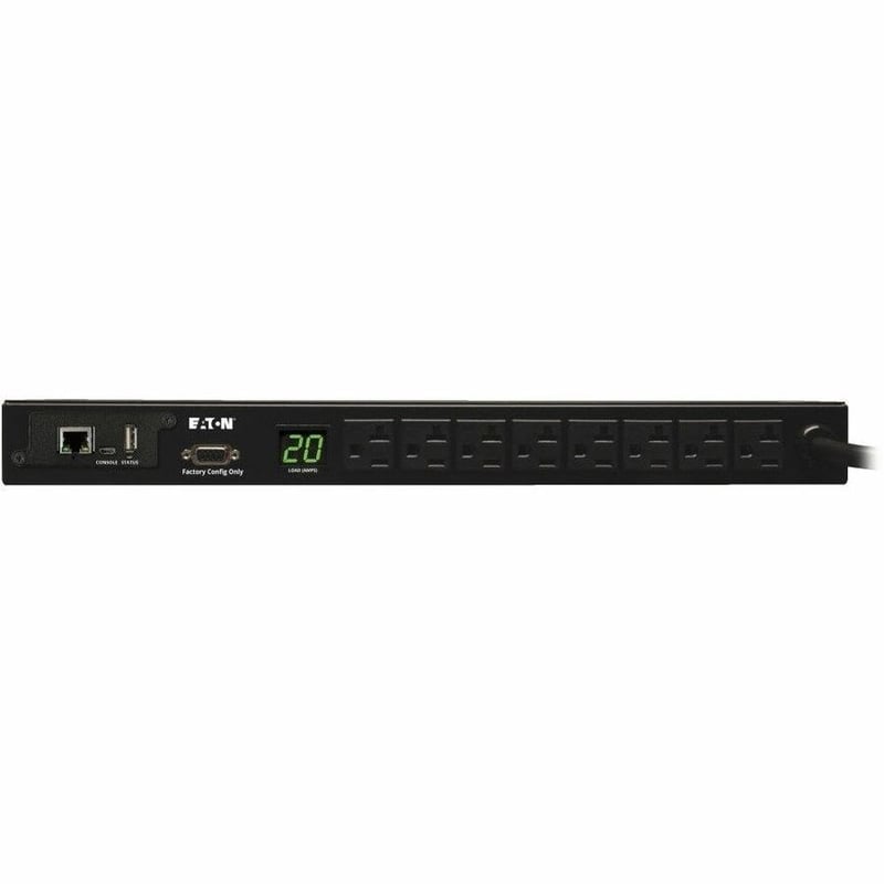Tripp Lite by Eaton PDU 1.9kW Single-Phase Monitored PDU 120V Outlets (8 5-15/20R) L5-20P/5-20P Adapter 12 ft. (3.66 m) Cord 1U Rack-Mount LX Platform Interface TAA - Thumbnail 2
