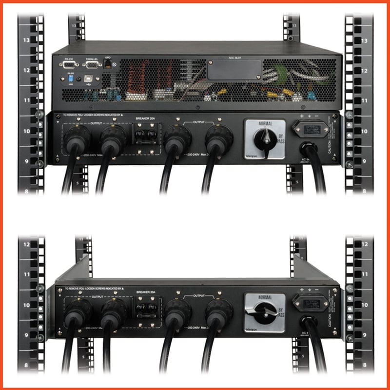 Tripp Lite by Eaton UPS SmartOnline 208/240 & 120V 6kVA 5.4kW Double-Conversion UPS 6U Rack/Tower Extended Run Network Card Options USB DB9 Serial Bypass Switch Outlets - Thumbnail 4