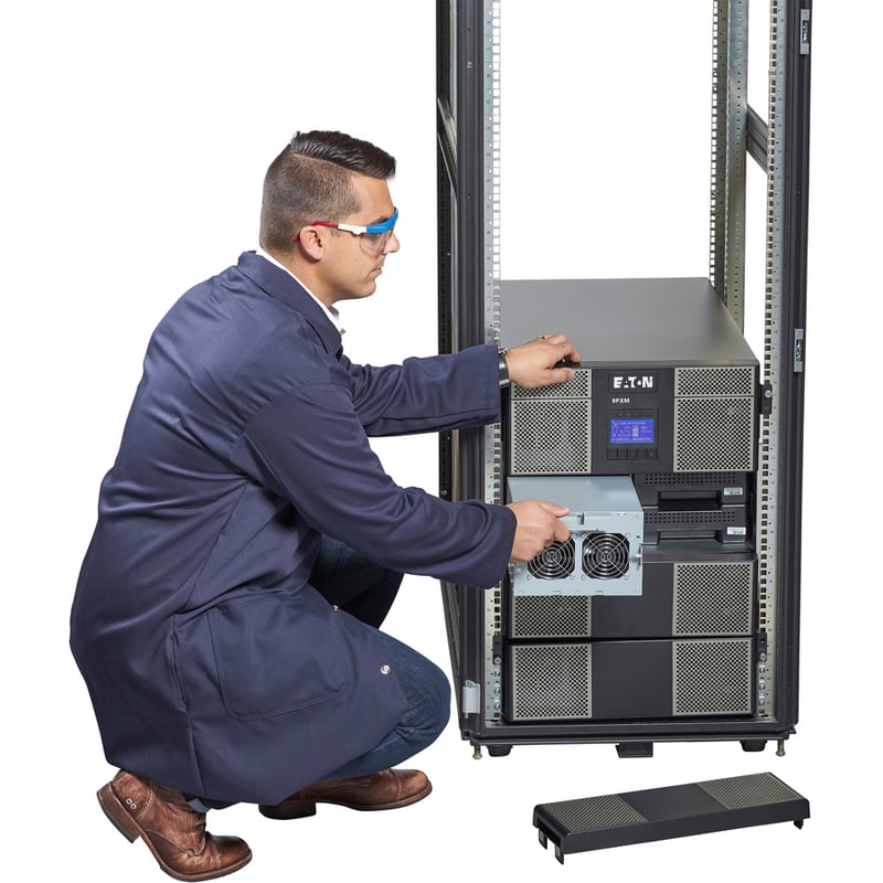 Eaton 9PXM 16kVA 14.4kW 208-240V Modular Scalable Online Double-Conversion UPS, Hardwired Input / Output, Cybersecure Network Card Included, 14U, TAA - Thumbnail 3