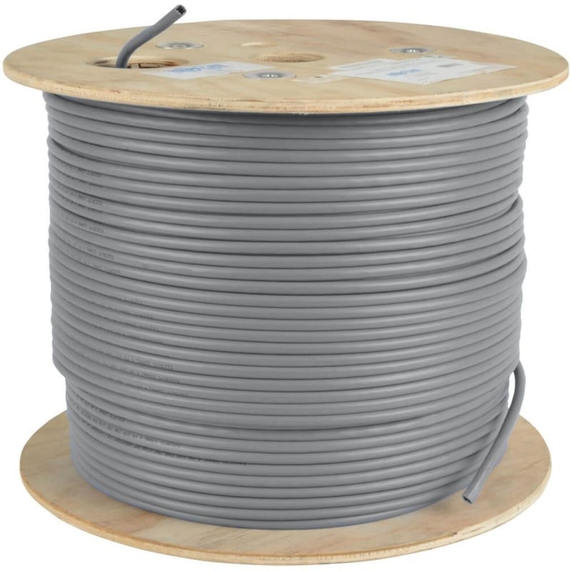 Eaton Tripp Lite Series Cat5e 350 MHz Solid Core (UTP) PVC Bulk Ethernet Cable - Gray, 1000 ft. (304.8 m), TAA - Thumbnail 1