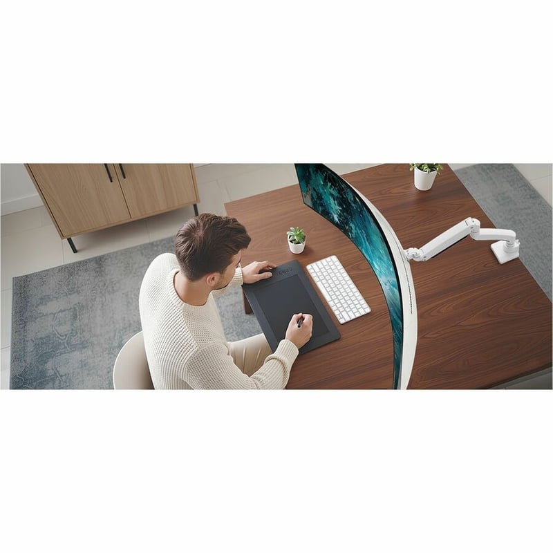 HEAVY DUTY GAS SPRING SINGLE MONITOR ARM - DESK MOUNT - Thumbnail 4