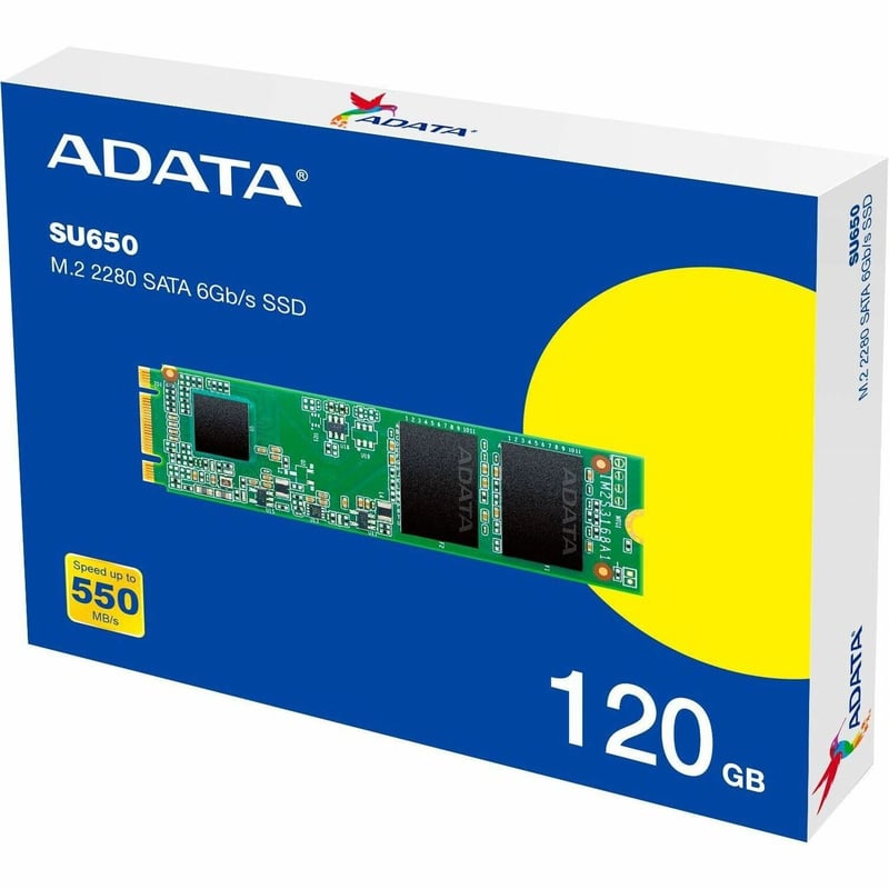 Adata Ultimate SU650 ASU650NS38-120GT-C 120 GB Solid State Drive - M.2 2280 Internal - SATA (SATA/600) - Thumbnail 1