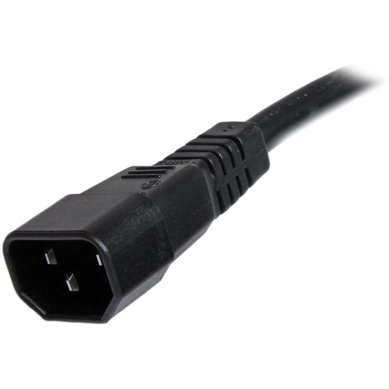 StarTech.com 6ft (1.8m) Heavy Duty Extension Cord, IEC C14 to IEC C15 Black Extension Cord, 15A 250V, 14AWG, Heavy Gauge Power Cable - Thumbnail 5