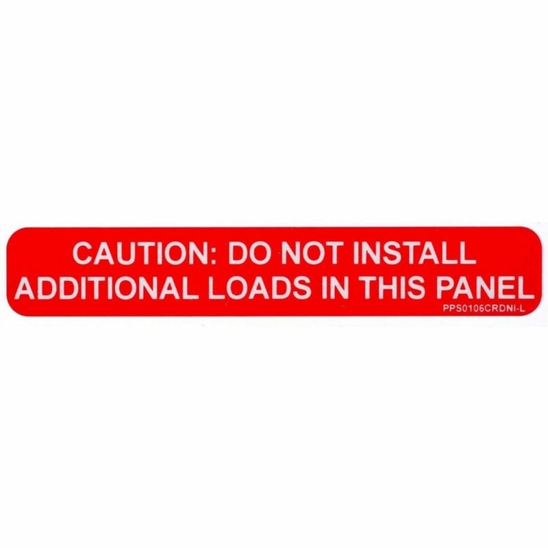 SOLAR LABEL 1X6 CAUTION NO