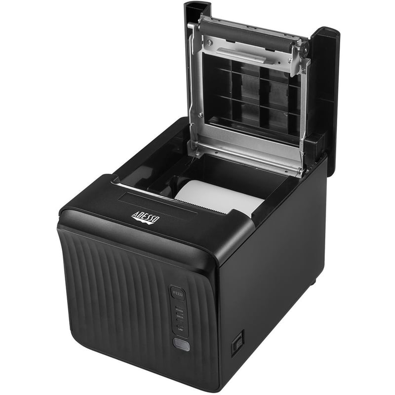 Adesso NuPrint NuPrint 330 Desktop Direct Thermal Printer - Monochrome - Receipt Print - USB - Serial - Black - Thumbnail 4