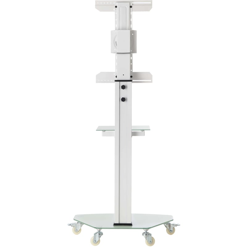 Eaton Tripp Lite Series Premier Rolling TV Cart for 37" to 70" Displays, Frosted Glass Base and Shelf, Locking Casters, White - Thumbnail 5