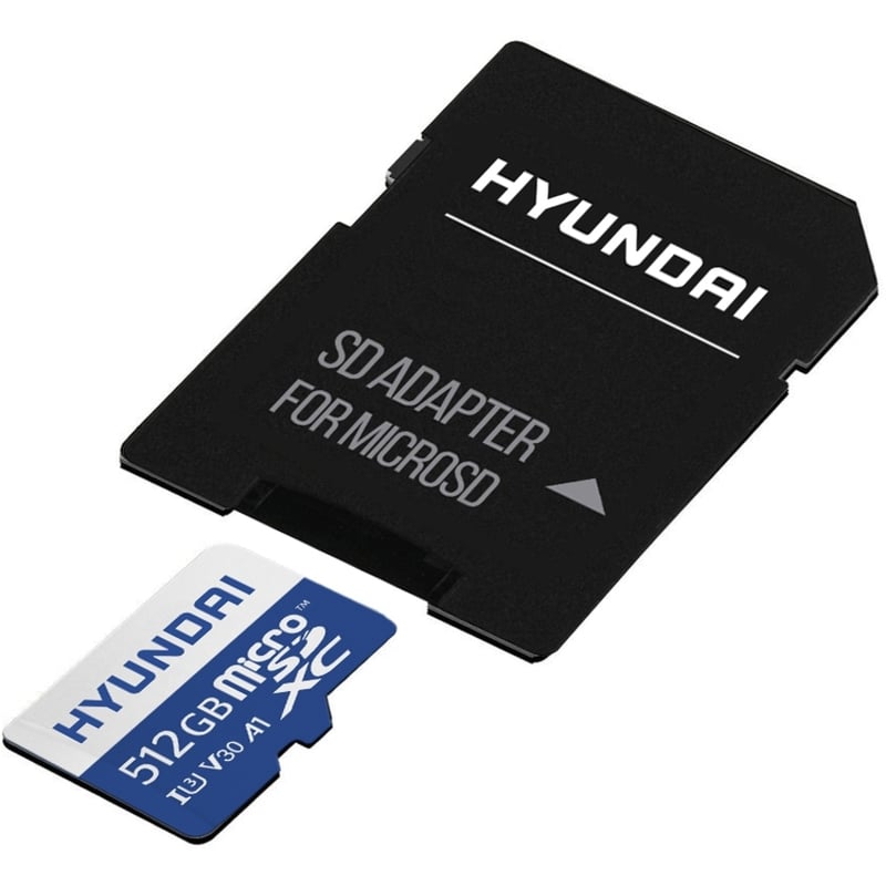 Hyundai 512GB microSDXC UHS-1 Memory Card with Adapter, 95MB/s (U3) 4K Video, Ultra HD, A1, V30 - Thumbnail 2