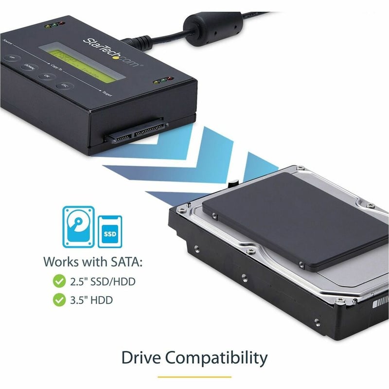 StarTech.com 1:1 Standalone Hard Drive Duplicator with Disk Image Library Manager for Backup & Restore, HDD/SSD Cloner - Thumbnail 5