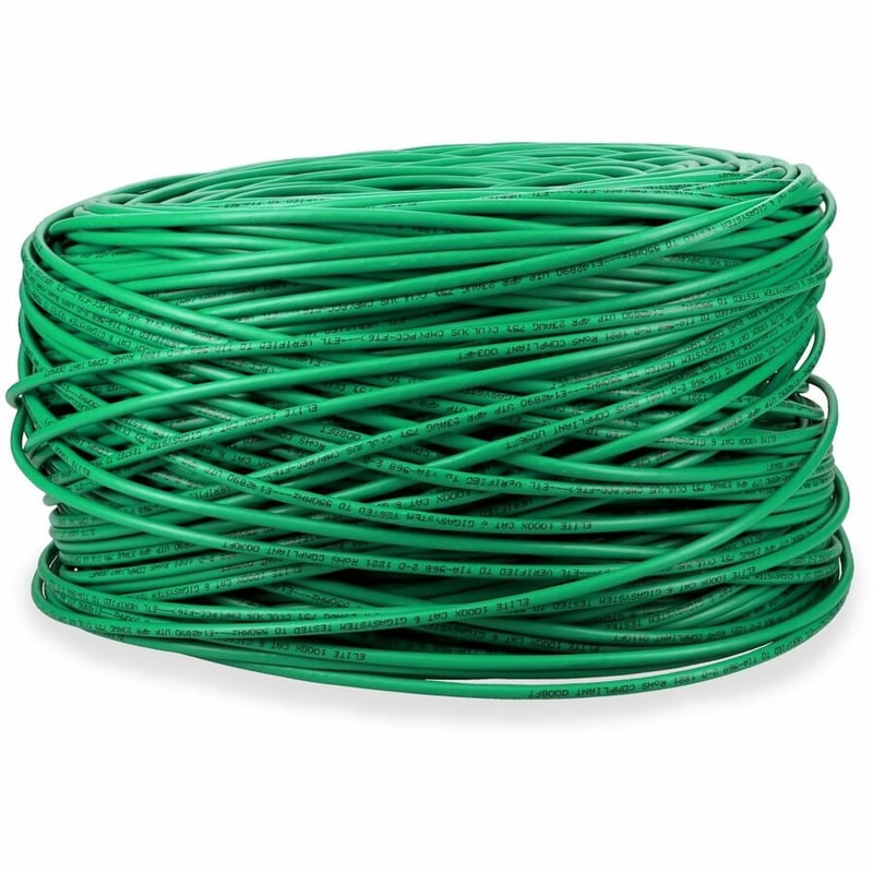 AddOn 1000ft Non-Terminated Green CAT 6 Plenum-Rated Bulk Cable - Thumbnail 2