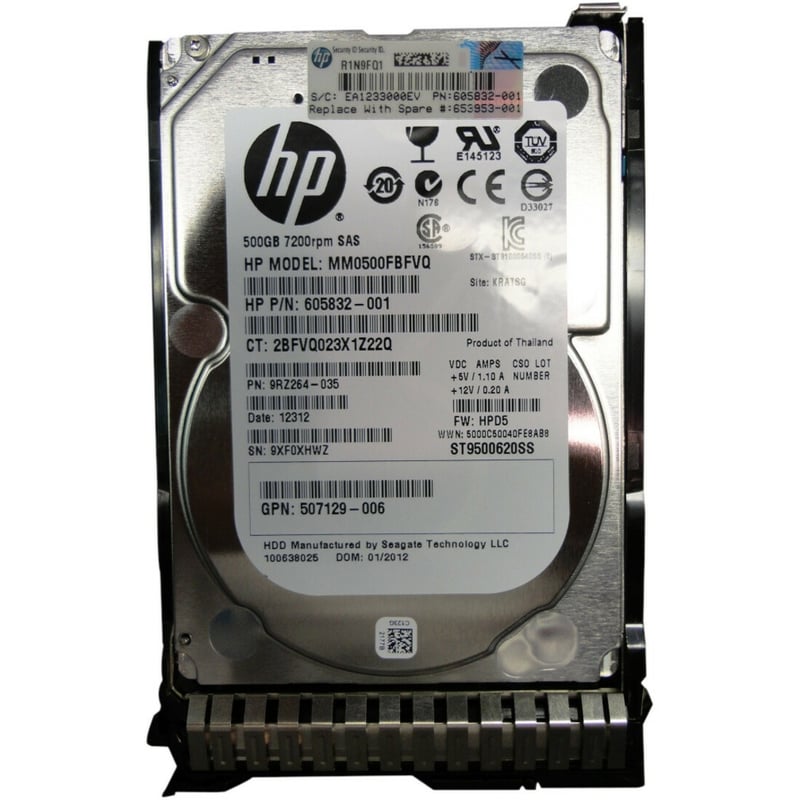 HPE 500 GB Hard Drive - 2.5" Internal - SAS (6Gb/s SAS)