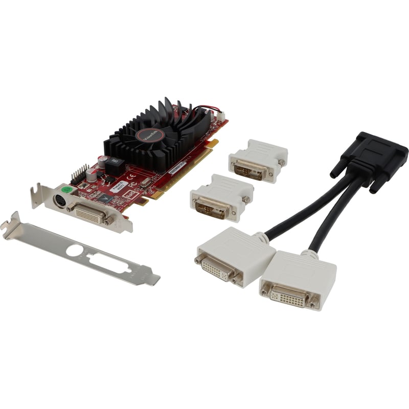 VisionTek Radeon 4350 SFF 512MB DDR2 (2x DVI-I, TV Out) w/ 2x DVI-I to VGA Adapter - Thumbnail 1