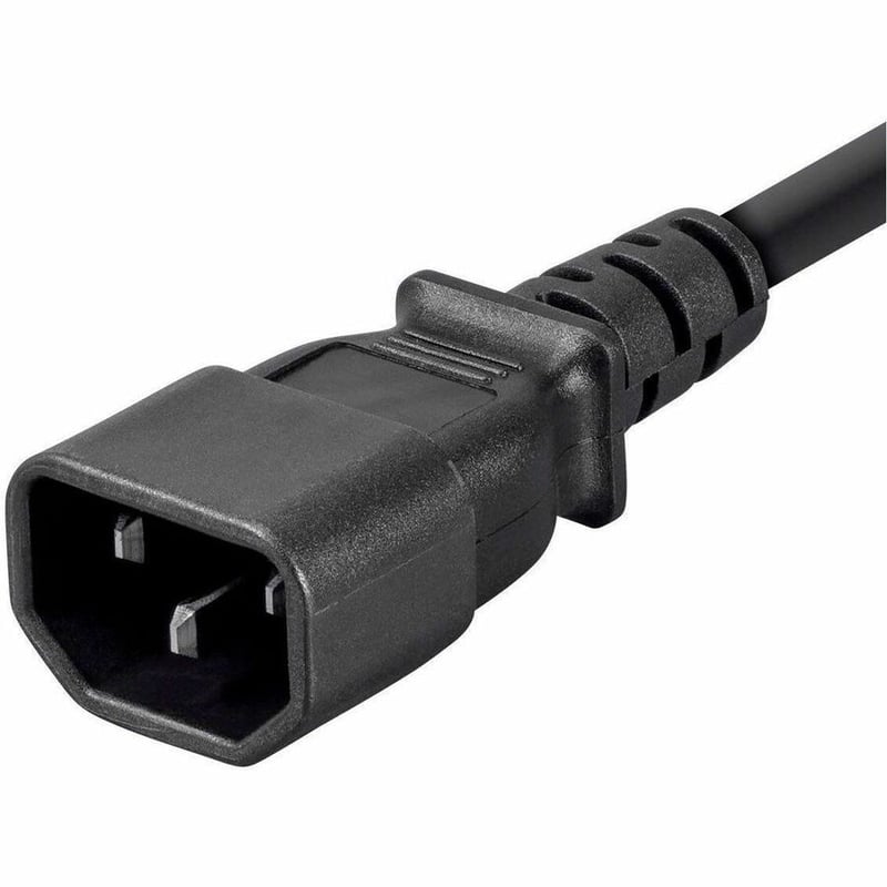 MONOPRICE EXTENSION CORD - IEC-320-C14 TO IEC-320-C13_ 18AWG_ 13A_ 3-PRONG_ BLAC - Thumbnail 4