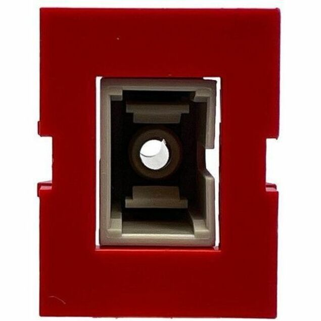 Ortronics TracJack Module, 1-SC Simplex Multimode, Beige Adapter, Red Housing - Thumbnail 3
