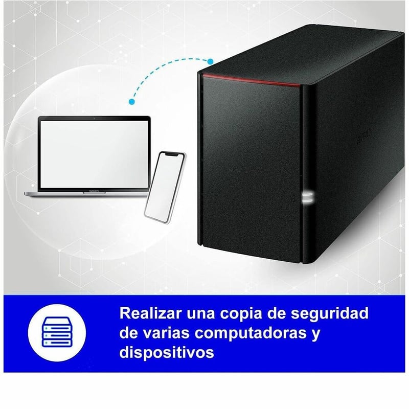 BUFFALO LinkStation 220 12TB 2-Bay Value Home NAS Storage w/ Hard Drives Included - Thumbnail 2