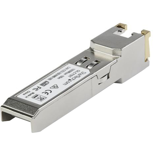 StarTech.com Juniper SFP-1GE-FE-E-T Compatible SFP Module - 1000BASE-T - 1GE Gigabit Ethernet SFP to RJ45 Cat6/Cat5e Transceiver - 100m - Thumbnail 2