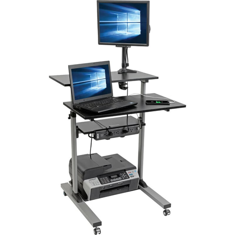 Eaton Tripp Lite Series Rolling Desk TV/Monitor Cart - Height Adjustable - Thumbnail 2