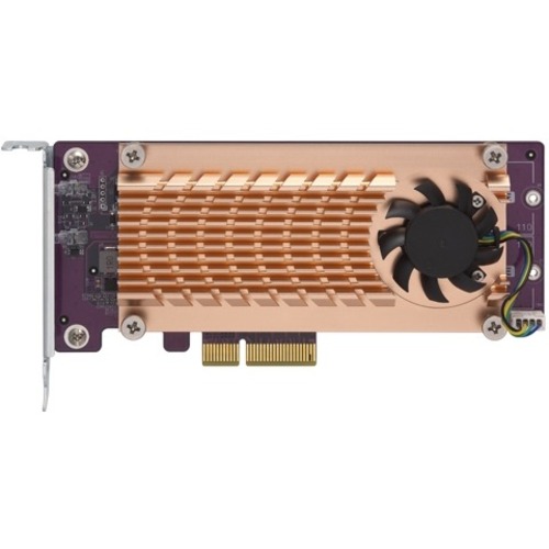 QNAP Dual M.2 22110/2280 PCIe SSD Expansion Card - Thumbnail 1