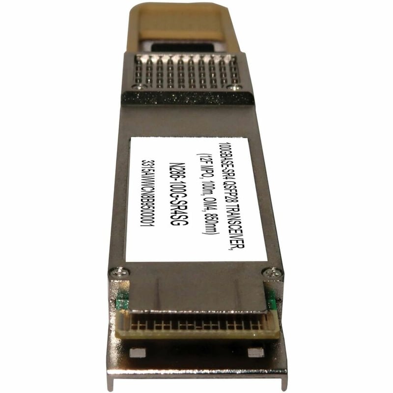 Eaton Tripp Lite Series QSFP28 Transceiver - 100GBase-SR4, MTP/MPO MMF, 100 Gbps, 850 nm, 100 m (328 ft.) - Thumbnail 2