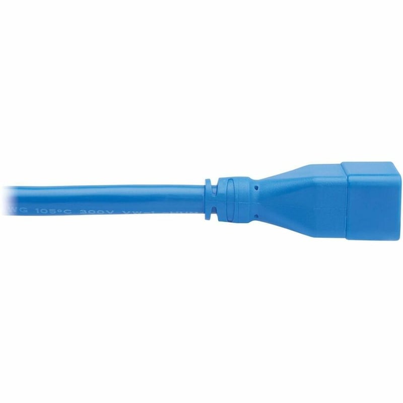 POWER EXTENSION CORD C20 C19 HEAVY-DUTY 20A 250V 12 AWG BLUE 2FT - Thumbnail 5