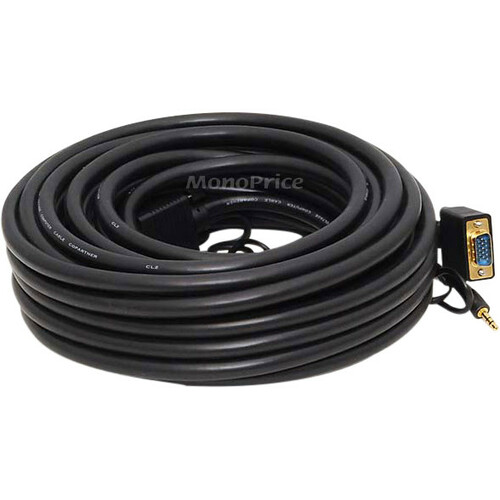 VGA HD15 M/M CABLE W/AUDIO 50FT - Thumbnail 1