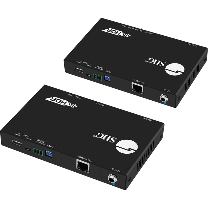 SIIG 4K HDR HDMI 2.0 & USB 2.0 Extender Over HDBaseT with RS-232 & IR - Thumbnail 2