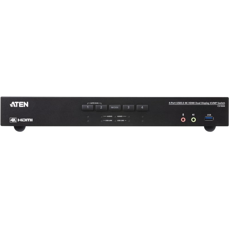 ATEN 4-Port USB 3.0 4K HDMI Dual Display KVMP Switch - Thumbnail 2