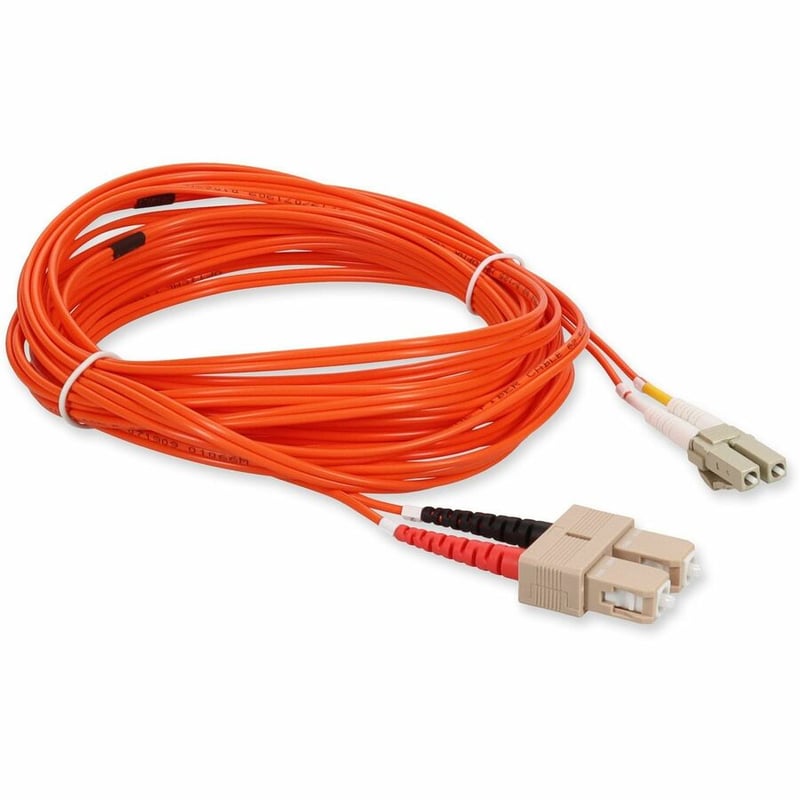 AddOn 5m SC to LC Orange OM1 Duplex OFNR (Riser-Rated) TAA MMF Fiber Patch Cable