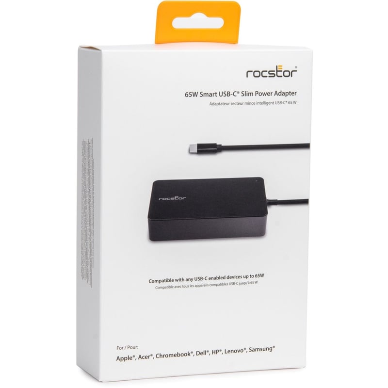 Rocstor 65W Smart USB-C Laptop Power Adapter Charger - Thumbnail 5