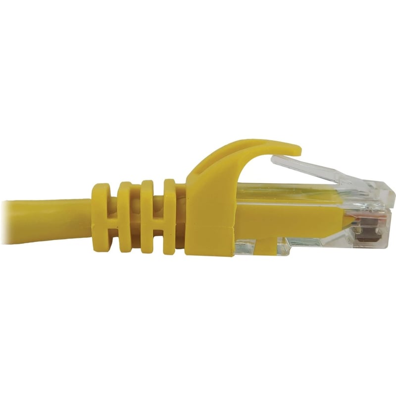 Eaton Tripp Lite Series Cat6a 10G Snagless Molded UTP Ethernet Cable (RJ45 M/M), PoE, Yellow, 100 ft. (30.5 m) - Thumbnail 4