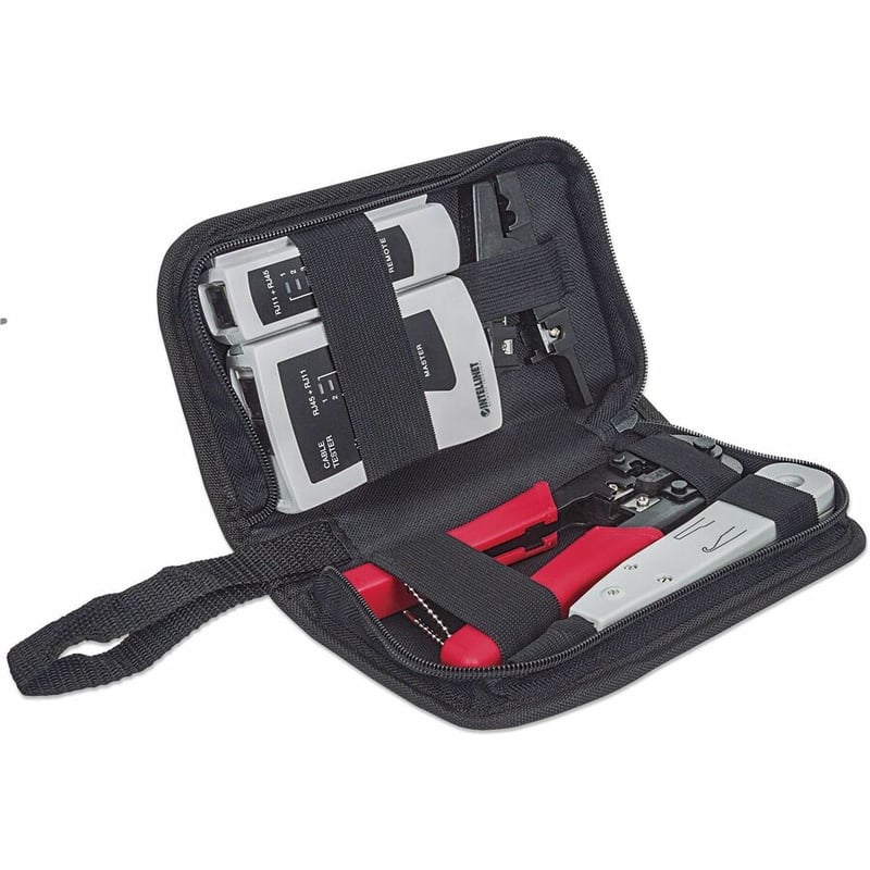 INTELLINET 4-PIECE TOOL KIT, CONTAINS LAN TESTER, LSA PUNCH DOWN TOOL, CRIMPING - Thumbnail 3