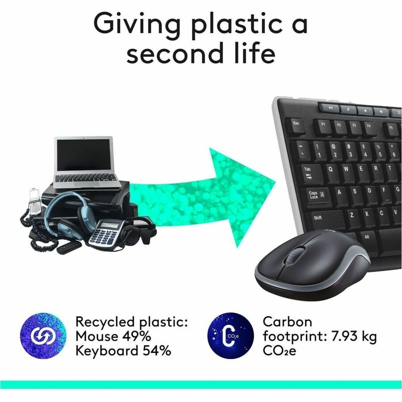 Logitech MK270 Wireless Keyboard and Mouse Combo for Windows, 2.4 GHz Wireless, Compact Mouse, 8 Multimedia and Shortcut Keys, 2-Year Battery Life, for PC, Laptop - Thumbnail 5