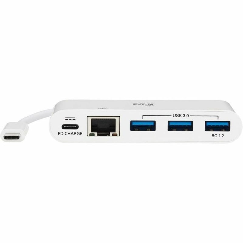 Tripp Lite by Eaton 3-Port USB 3.2 Gen 1 Hub with LAN Port and Power Delivery USB-C to 3x USB-A Ports and Gigabit Ethernet White - Thumbnail 3
