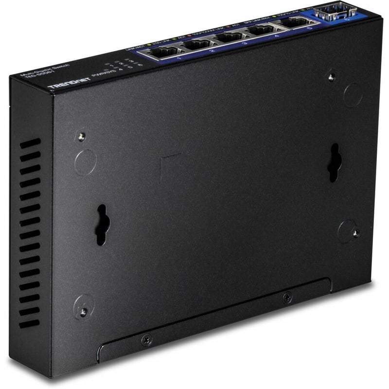 TRENDnet 6-Port Unmanaged 2.5G Switch with 10G SFP+ Port, TEG-S5061, 5 x 2.5GBASE-T Ports, 45Gbps Switching Capacity, Fanless, Wall Mountable, Lifetime Protection Black - Thumbnail 4