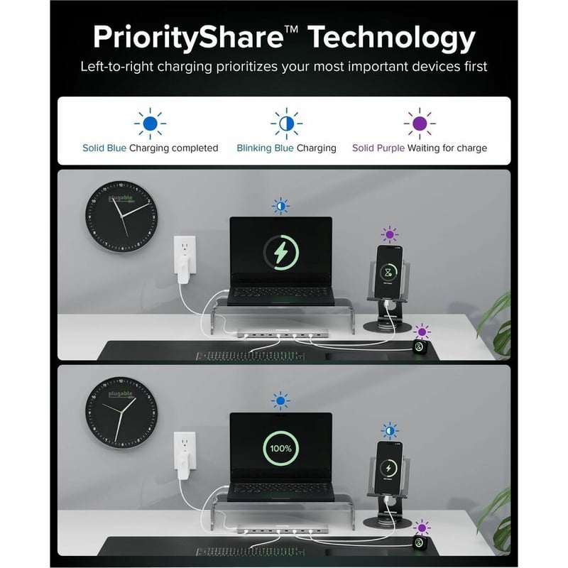 PLUGABLE USB-C 10-PORT CHARGER USB-C PD 10-PORT PRIORITY CHARGER - Thumbnail 3