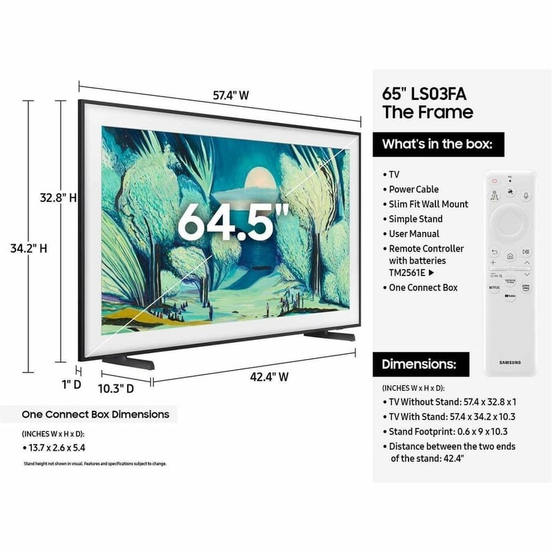 2025 65IN FRAME QLED TV LS03FA SERIES FRAME QLED 4K - Thumbnail 3