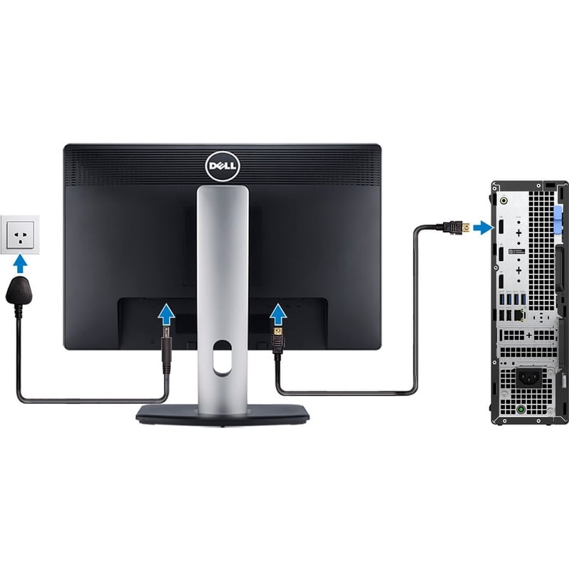 Dell OptiPlex 7000 7010 Plus Desktop Computer - Intel Core i7 13th Gen i7-13700 Hexadeca-core (16 Core) 2.10 GHz - 16 GB RAM DDR5 SDRAM - 512 GB M.2 PCI Express NVMe SSD - Small Form Factor - Black - Thumbnail 4