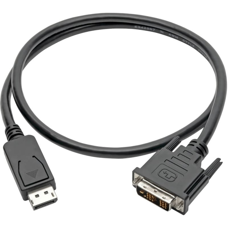 Eaton Tripp Lite Series DisplayPort to DVI Adapter Cable (DP with Latches to DVI-D Single Link M/M), 3 ft. (0.9 m) - Thumbnail 2