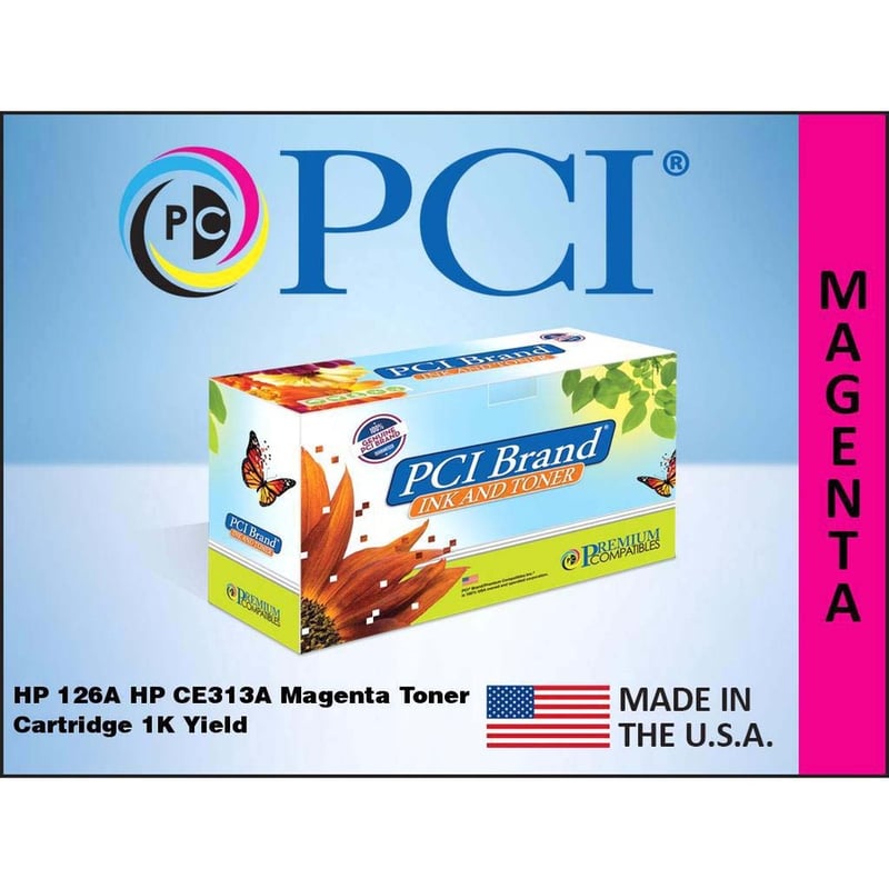 PCI BRAND ECO-REMAN HP 126A CE313A MAGENTA TONER CARTRIDGE 1000 PAGE YIELD FOR H - Thumbnail 2