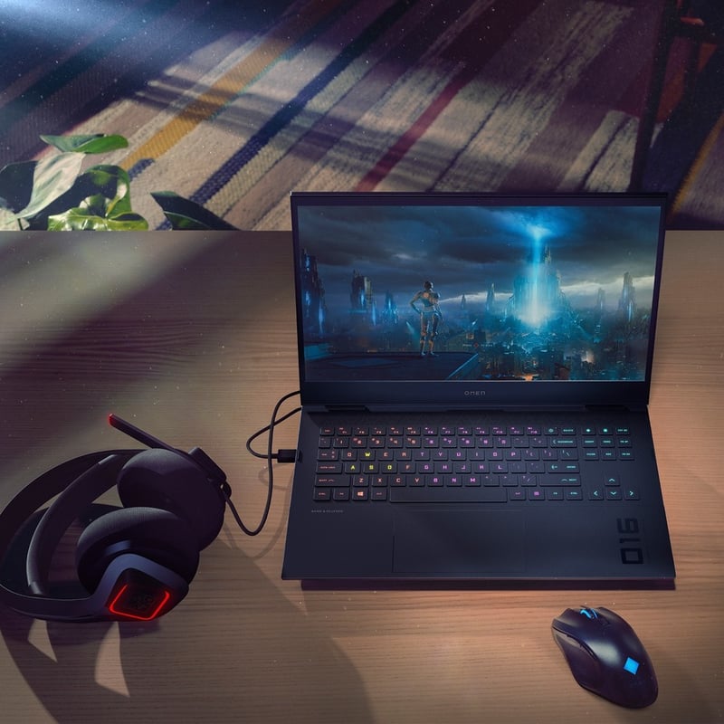 HP OMEN 16-b1000 16-b1020nr 16.1" Gaming Notebook - QHD - 165 Hz - Intel Core i7 12th Gen i7-12700H - 16 GB - 512 GB SSD - Shadow Black, Shadow Black Aluminum - Thumbnail 5