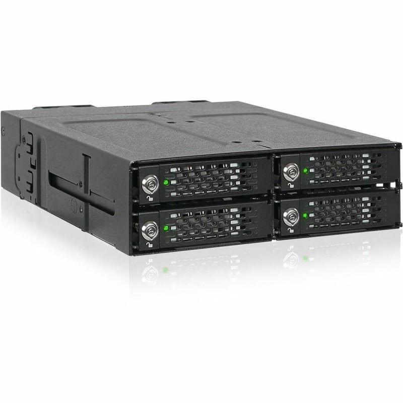 Icy Dock ToughArmor MB873MP-B V2 Drive Enclosure for 5.25" M.2, PCI Express NVMe 4.0 - SFF-8612 OCuLink Host Interface Internal - Black